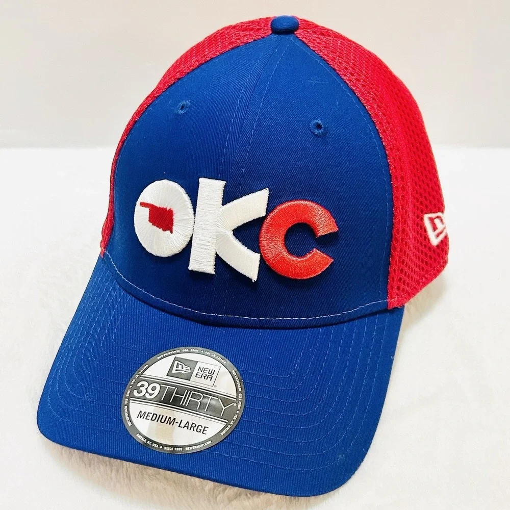 New Era Oklahoma City 89ers Logo 39THIRTY Stretch Hat Cap‎ M/L Blue MiLB